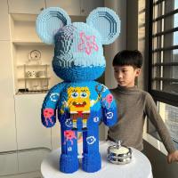 ราคา ของเล่นเด็กสร้างบล็อกของเล่น ตัวต่อเลโก้ที่เข้ากันได้ SpongeBob ความรุนแรงหมีผู้ใหญ่ประกอบของเล่นของเล่นห้องนั่งเล่นของขวัญของขวัญของขวัญ (43252401215)