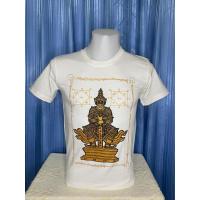 ราคา (พร้อมส่ง) เสื้อยืด ลายยันต์ ท้าวเวสสุวรรณ แขนสั้น สีขาว ผ้า cotton com32 สกรีนหน้าหลัง เสื้อสวย ราคาถูกS-5XL (25967066014)