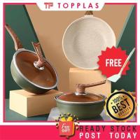 ราคา เยอรมัน Non Stick กระทะพร้อมฝาปิด Kuali Non Stick กระทะเซรามิคกระทะเซรามิคหม้อเซรามิค 锅 不粘锅 26 ซม. 28 ซม. (16494753356)