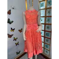 ราคา 1Pงานป้าย VEGAS LUXURY เดรสแขนกุดผ้าลูกไม้ปักหนักๆสีชมพูโอรส (16899700089)