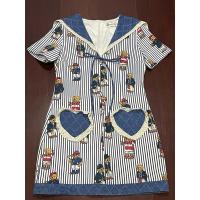 ราคา เดรสหมี ป้าย Valley Girl ไซด์ M สีขาว ลายทางสีกรม ปกยีนส์ มือ 2 ค่ะ (29604352099)