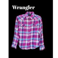 ราคา เสื้อเชิ้ตลายสก็อตแบรนด์แรงเลอร์มือสองสภาพดี (23420932078)
