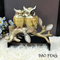 ราคา ตุ๊กตาเซรามิคตกแต่งบ้าน รูปปั้นเรซิ่น นกฮูกเกาะต้นไม้ ของขวัญตามเทศกาลต่างๆ BDW00029 (23782731171)