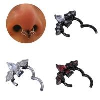 ราคา 1 PC ปีกค้างคาวแหวนจมูกสแตนเลส Septum Clicker Hoop M0I8 เจาะ K1W7 (41866473650)