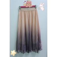 ราคา มือหนึ่ง กระโปรงผ้ามุ้งไล่เฉดออมเบรวิบวับเล่นแสงยังกับเพชร สีส้มอมทอง-ม่วง ไซส์ S-M (45005841532)
