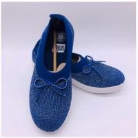 ราคา ส่งฟรีไม่ต้องใช้โค้ด!!Fitflop ÜBERKNIT Bow Ballerinas US8 (1798107895)