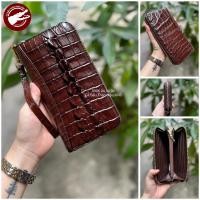 ราคา กระเป๋าสตางค์ใบยาวหนังจระเข้แท้ 100% - ท้าวหนัง จระเข้ (55956091138)