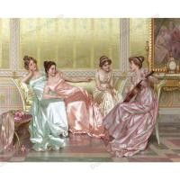 ราคา COD Retro Girl Full DIY 5D Round Drill Diamond Art Kits for Adult/Beginners Gift Idea Home Wall Decor 19.69x15.75in (50106231208)