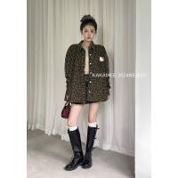 ราคา (พร้อมส่ง)แจ็คเก็ตยีนส์ ผ้าลายเสือ สกรีนลาย Kitty หน้าหลัง งาน HELLO FU (29417030816)
