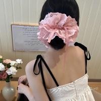 ราคา ขนาดใหญ่ เชือกรูด ลูกไม้ผมแหวนพับผมหางม้าขนาดใหญ่ลําไส้แหวนดอกไม้ (26132553648)