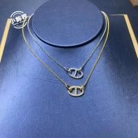 ราคา สร้อยคอดIAMOND แบบจี้รูปไข่พร้อมโซ่ เครื่องประดับหมูทองขนาดเล็ก (52054398882)