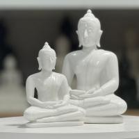 ราคา เปิดบูชา พระพุทธรูป พระแกะสลัก รูปทรง พระแก้วมรกต ปางสมาธิ หินขาว หน้าตักองค์พระ 5 นิ้ว 7 นิ้ว (43469927915)