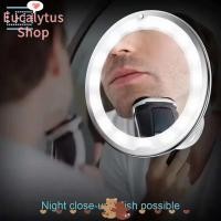 ราคา กระจกแต่งหน้า EUCALYTUSS, กระจกโต๊ะเครื่องแป้งติดผนังแว่นขยาย 10 เท่า, การควบคุมแบบสัมผัสถ้วยดูดไฟ LED ส่องสว่างกระจกแต่งหน้าขยาย (53255614655)