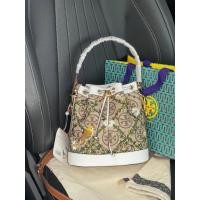 ราคา กระเป๋าสะพาย กระเป๋าถือ ทรงขนมจีบ Tory burch t monogram jacquard embroidered bucket รุ่นใหม่ล่าสุด (29234624145)