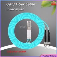 ราคา 5pcs LC/UPC-ST/UPC OM3 1M 2M 3M-20M Multi-Mode OM3 Fiber Cable Multimode Duplex Fiber Optical Jumper Patch Cord (21044388471)
