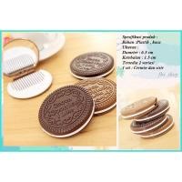 ราคา กระจกพกพา กระจกมินิกระจกชุดหวีกระจกกระจกน่ารักหวีพับกระจกคุกกี้ โอรีโอ (40961565346)