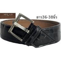 ราคา เข็มขัด มือสอง ตำหนิลอก เก่าขอคนรับได้ ลดราคา ไม่การันตีแท้‼️ เข็มขัดหนังสีดำพิมพ์ลายพร้อมหัวสีเงิน MICHEL KLEIN (53156382077)