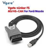 ราคา 【Local stock】Vgate vLinker FS ELM327 เครื่องสแกนเนอร์วินิจฉัยรถยนต์ สําหรับ Ford FORScan HS MS-CAN USB ELM 327 OBDII OBD2 OBDII Mazda (19090258482)
