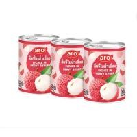 ราคา เอโร่ ลิ้นจี่ในน้ำเชื่อม 565 ก. x 3 กระป๋อง Aro Lychee in Heavy Syrup 565g x 3 (42067892168)