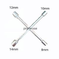 ราคา บล็อคประแจกากบาท ประแจขันน็อต เบอร์ 8-10-12-14 อุปกรณ์ช่าง (6747684595)