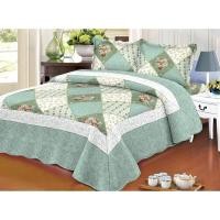 ราคา ผ้าคลุมเตียง8ฟุต ลายใหม่‼️New‼️ (สำหรับคลุมเตียง 5-6 ฟุต) ทำจากผ้าฝ้าย 1 ชุด (24517936058)