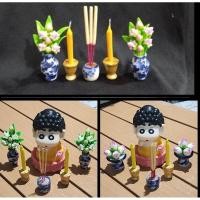 ราคา เซ็ทธูป เทียนจิ๋ว ขนาด 4.5, 6.5 ซม. ดอกไม้ประดิษฐ์ ดอกบัวประดิษฐ์ (8136633578)