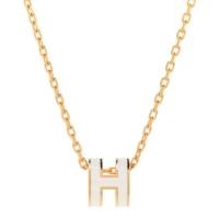 ราคา สร้อยคอพร้อมจี้ HERMES Gold Mini Pop H (55856225777)