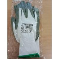 ราคา ถุงมือไนล่อนเคลือบไนไตรเต็มฝ่ามือ สีขาว เคลือบยางสีเทาไซส์ 8(เบอร์M) (29337059692)