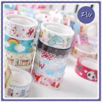 ราคา ZIGSHOP - (10 ม้วน) เทปตกแต่ง วาชิเทป ลายการ์ตูนน่ารักๆ เทปตกแต่งแบบม้วน สติ๊กเกอร์ สำหรับไดอารี่ สมุด DIY (4695864326)