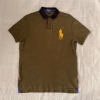 ราคา HIJAU RALPH LAUREN เสื้อโปโลสีเขียวทหารมือสอง (17895165745)
