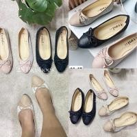 ราคา รองเท้าคัทชูไซส์ใหญ่ 41-45 หัวแหลมผ้าทวิตโบว์ (เท้าอวบบวกไซส์ (19483347195)