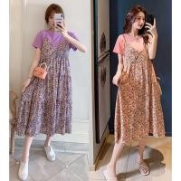 ราคา (ให้นมได้ ) ชุดเอี้ยมคลุมท้อง + เสื้อยืดแขนสั้น AA3670 (14669726486)