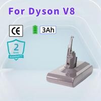 ราคา Dyson V8 DysonV8 SV10 แบตเตอรี่แบตเตอรี่เครื่องดูดฝุ่น SV10K SV10E SV25 HH15 3000mAh 21.6V (29053227690)