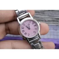 ราคา นาฬิกา Vintage มือสองญี่ปุ่น Citizen Wicca Pink Dial ผู้หญิง ระบบ Quartz ทรงกลม 25mm ใช้งานได้ปกติ (28518161325)