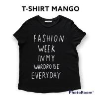 ราคา เสื้อยืดคอกลม ยี่ห้อ MANGO แท้ 100% (19213463482)