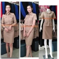 ราคา ชุดข้าราชการ ชุดข้าราชการหญิง ชุดกากีแขนสั้น ชุดสีกากีแขนยาว ชุดสีกากีแขนสั้นปล่อยชาย ผ้าวูลผ้าฝ้ายจากธรรมชาติ สั่งนอก (27757131557)