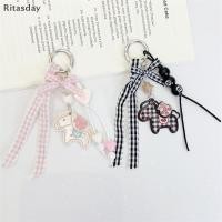 ราคา Ritasday น่ารักลายสก๊อต Pony Bow ริบบิ้นพวงกุญแจจี้กระเป๋าเป้สะพายหลัง Charm โทรศัพท์กระเป๋าอุปกรณ์เสริม DIY ตกแต่งปีม้าของขวัญใหม่ (56554082748)