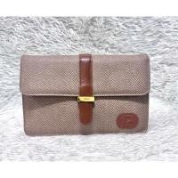 ราคา กระเป๋าผ้ากันน้ำผสมหนังแท้สีน้ำตาลทรงคลัชแบรนด์POLAแบรนด์จากญี่ปุ่น(รหัส ดอกไม้459) (42404707706)