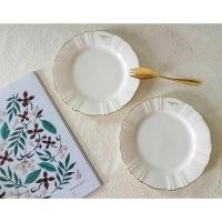 ราคา Ungaro​ -​ Paris​ ชุดจานขนมสีขาวขอบริ้วสีทอง​ ทองครบเต็ม​ ใหม่ (25751925112)