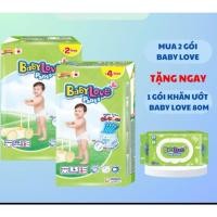 ราคา [2 แพ็ค - ฟรีผ้าเช็ดทําความสะอาดเปียก] BABY LOVE กางเกงผ้าอ้อม M48+4/L48/XL48/XXL48/3XL33+2/4XL33+2/5XL33+2 สําหรับทารก (44213878652)