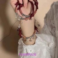 ราคา สร้อยข้อมือกระดิ่งจี้, เชือกถักสีแดงนำโชค, เครื่องประดับวินเทจบำรุงด้วยมือและเงินระฆังสำหรับผู้หญิง (49604961515)