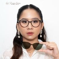 ราคา เมษายนกรอบแว่นตาคลิปบน Elle Semi Cateye Acetate (51106134531)