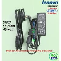 ราคา Lenovo Ideapad S10-2 S10-3 20V 2A อะแดปเตอร์ชาร์จ OEM (29342030018)