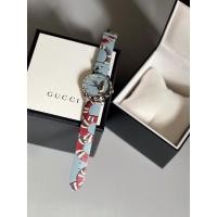 ราคา New Gucci G Timeless Watch สายหนังสีฟ้า พิมพ์ลายงู หน้าปัด 38mm. (13441449092)