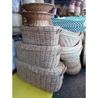 ราคา ตะกร้าใส่ผ้า ตะกร้าผ้า ตะกร้าเก็บของหวายทรงรี มีฝาปิด หวายแท้ (22538015108)