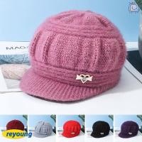 ราคา REYOUNG หมวกเบเร่ต์ถักหูกระต่าย สไตล์แฟชั่นกันลมอบอุ่น (54105761032)