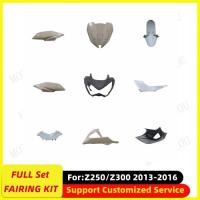 ราคา ABS Plastic full Fairing Kit fit for Kawasaki Z250 Z300 2013 2014 2015 2016 Bodywork fairings Kit U (55605025912)