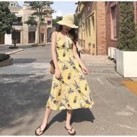 ราคา (รูปถ่ายจริง)ชุดเดรสชายหาดลายสับปะรดเซ็กซี่มีสาย 2 เส้นด้านหลังคุณภาพสวยสองสี สีเหลืองขาว วีไอพี99xp N208N (42058831677)