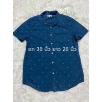 ราคา เสื้อเชิ้ตคอปก สีกรมมือสอง AIIZ ไซส์ S (24428463939)