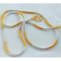 ราคา สร้อยคอสองกษัตริย์ลายสี่เสาหนัก2สลึง1บาทและ2บาท ทองหุ้มอิตาลี ตะขอปั๊ม925ใส่ทนใส่นาน (22682264992)